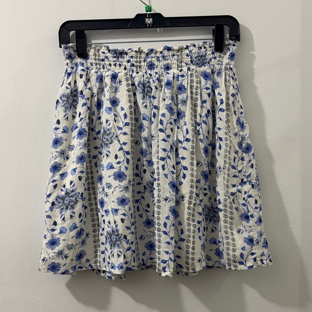 Floral Blue and White Women's Skirt